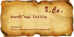 Kerényi Csilla névjegykártya