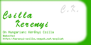 csilla kerenyi business card