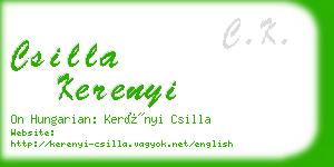 csilla kerenyi business card